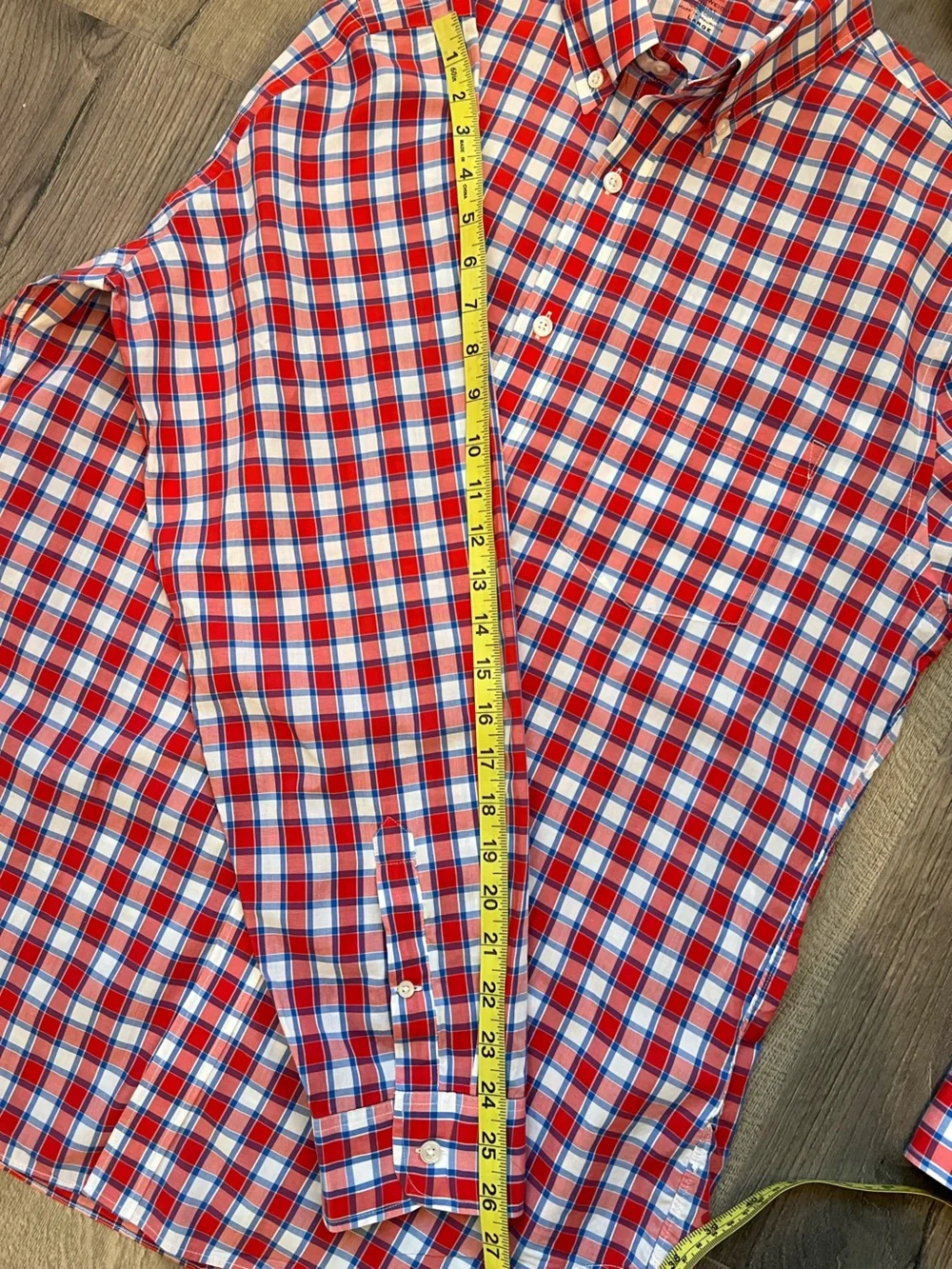 J. Crew Red and Blue Plaid Button-Down Shirt